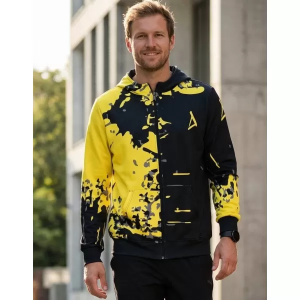  Pánská mikina na zip premium ALTISPORT VOJ/ALM057MI02 FLUO YELLOW 