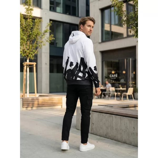  Pánská mikina premium ALTISPORT VOJ/ALM069MI01 BÍLOČERNÁ 
