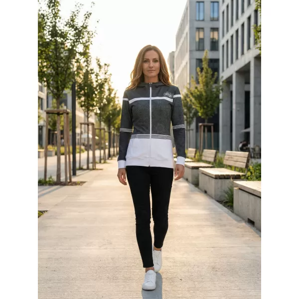  Dámská mikina na zip premium ALTISPORT VOJ/ALW023MI02 ŠEDÁ 