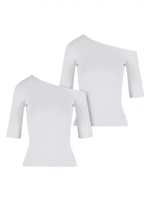 Dámské triko URBAN CLASSICS TB7096A WHITE/WHITE