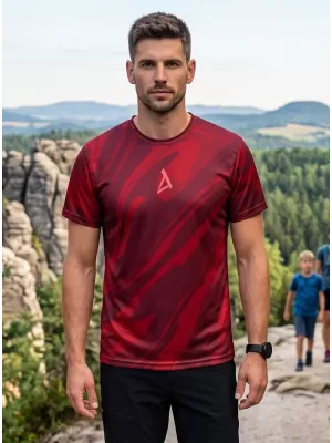 Pánské funkční triko premium ALTISPORT VOJ/ALM072TR01 WINE RED