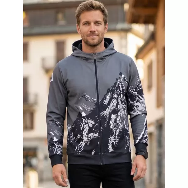  Pánská mikina na zip premium ALTISPORT VOJ/ALM059MI02 ŠEDÁ 
