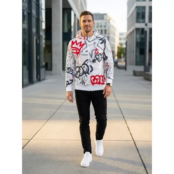  Pánská mikina na zip premium ALTISPORT VOJ/ALM054MI02 ŠEDOČERVENÁ 