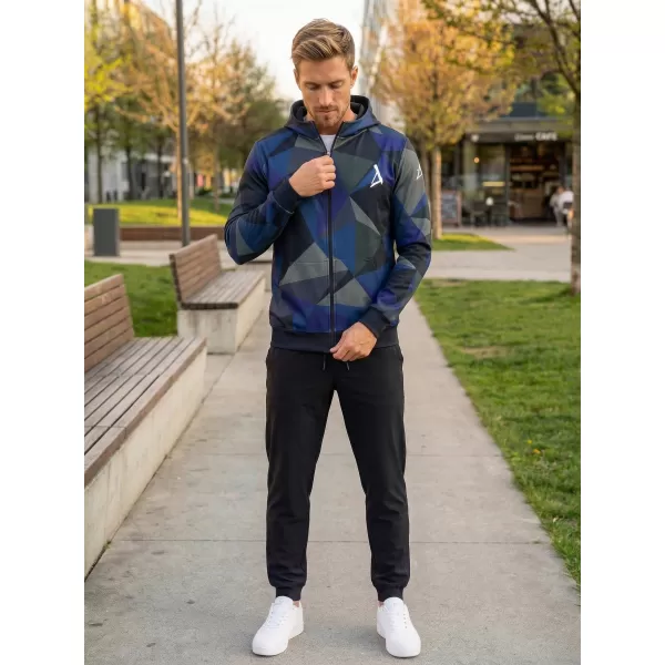  Pánská mikina na zip premium ALTISPORT VOJ/ALM007MI02 TMAVĚ MODRÁ 