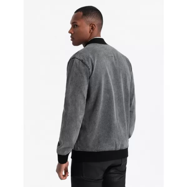  Pánská bunda OMBRE OM-JADJ-0163 GREY 