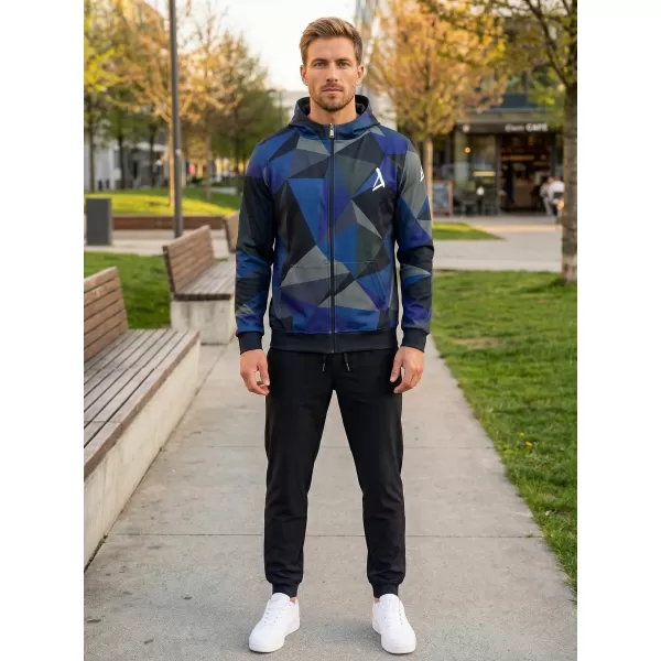  Pánská mikina na zip premium ALTISPORT VOJ/ALM007MI02 TMAVĚ MODRÁ 