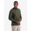 Pánský svetr OMBRE OM-SWTN-0125 DARK OLIVE