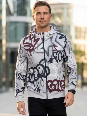 Pánská mikina na zip premium ALTISPORT VOJ/ALM054MI02 TMAVĚ ŠEDÁ