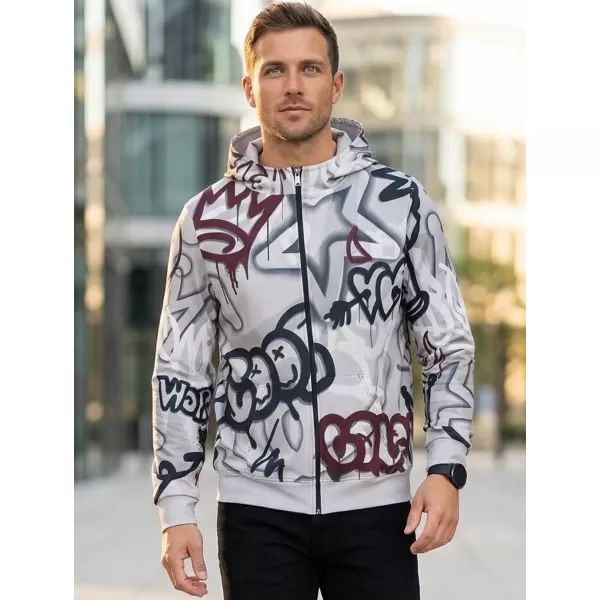  Pánská mikina na zip premium ALTISPORT VOJ/ALM054MI02 TMAVĚ ŠEDÁ 