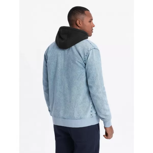  Pánská bunda OMBRE OM-JADJ-0163 LIGHT BLUE 