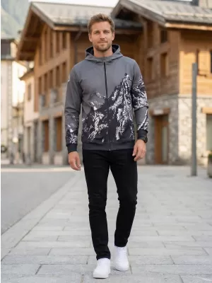 Pánská mikina na zip premium ALTISPORT VOJ/ALM059MI02 ŠEDÁ