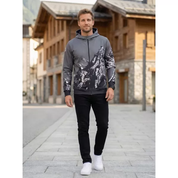  Pánská mikina na zip premium ALTISPORT VOJ/ALM059MI02 ŠEDÁ 