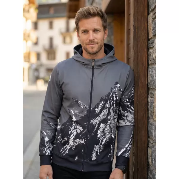  Pánská mikina na zip premium ALTISPORT VOJ/ALM059MI02 ŠEDÁ 