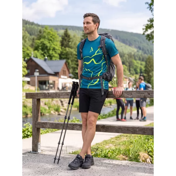  Pánské funkční triko premium ALTISPORT VOJ/ALM073TR01 NAVY-FLUO YELLOW 