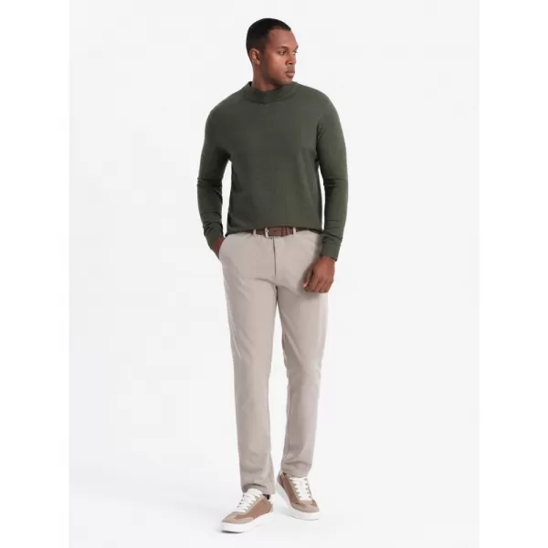  Pánský svetr OMBRE OM-SWTN-0125 DARK OLIVE 