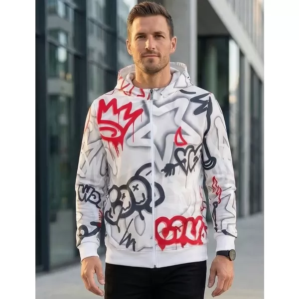  Pánská mikina na zip premium ALTISPORT VOJ/ALM054MI02 ŠEDOČERVENÁ 