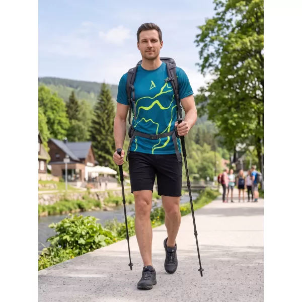  Pánské funkční triko premium ALTISPORT VOJ/ALM073TR01 NAVY-FLUO YELLOW 