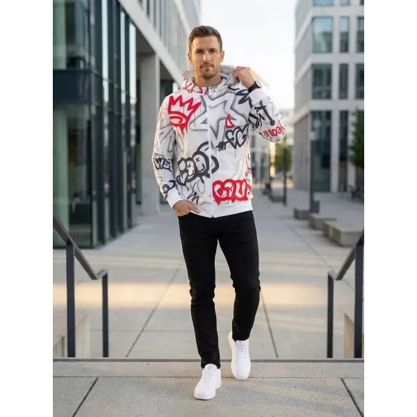  Pánská mikina na zip premium ALTISPORT VOJ/ALM054MI02 ŠEDOČERVENÁ 