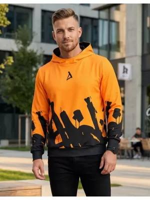 Pánská mikina premium ALTISPORT VOJ/ALM069MI01 ŽLUTOČERNÁ