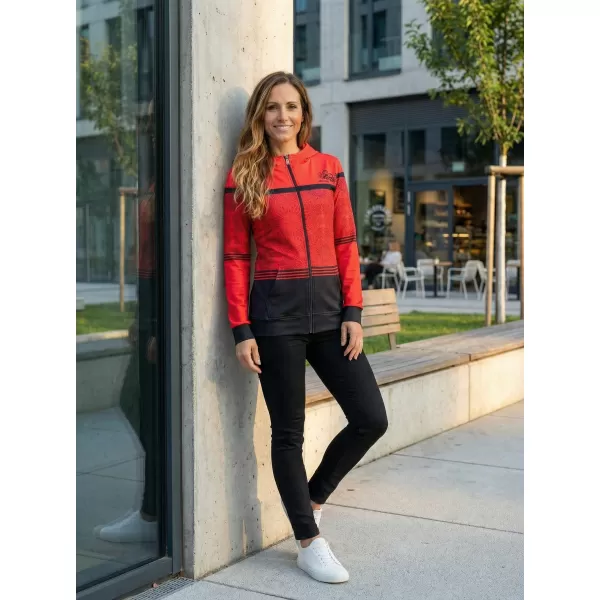 Dámská mikina na zip premium ALTISPORT VOJ/ALW023MI02 ČERVENÁ 