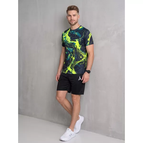  Pánské funkční triko premium ALTISPORT VOJ/ALM071TR01 NAVY-ŽLUTÁ 