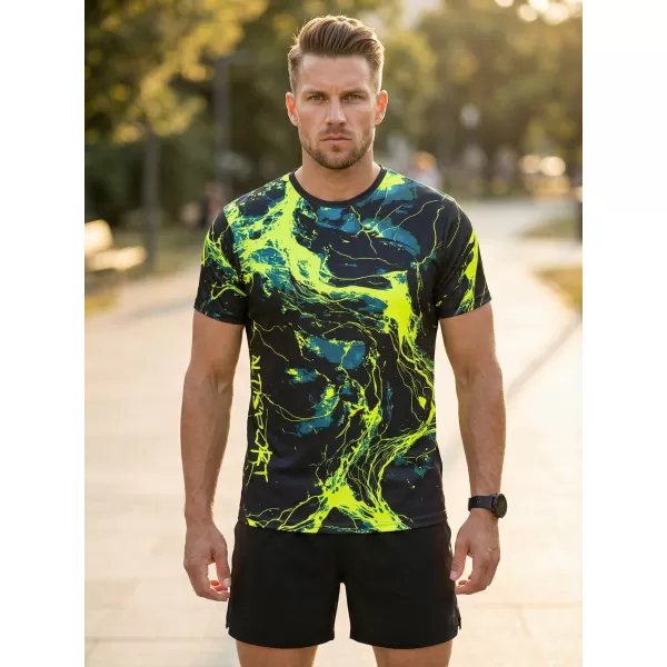  Pánské funkční triko premium ALTISPORT VOJ/ALM071TR01 NAVY-ŽLUTÁ 