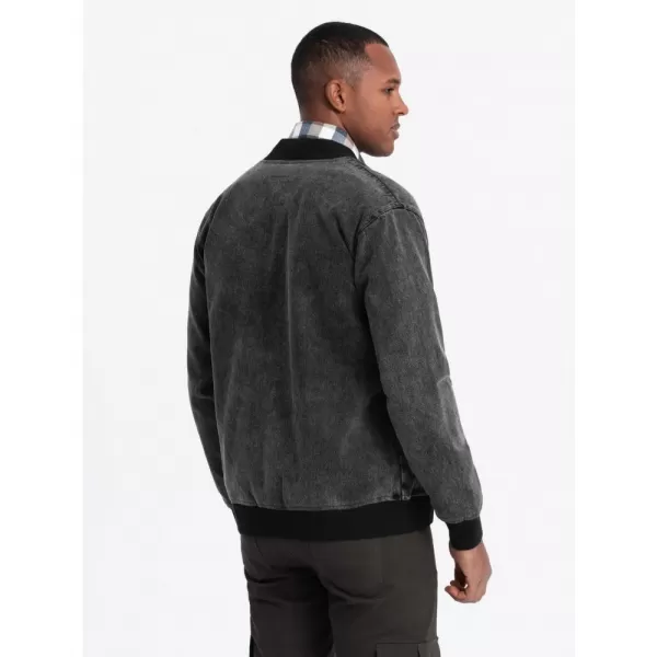  Pánská bunda OMBRE OM-JADJ-0163 BLACK 
