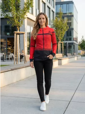 Dámská mikina na zip premium ALTISPORT VOJ/ALW023MI02 ČERVENÁ