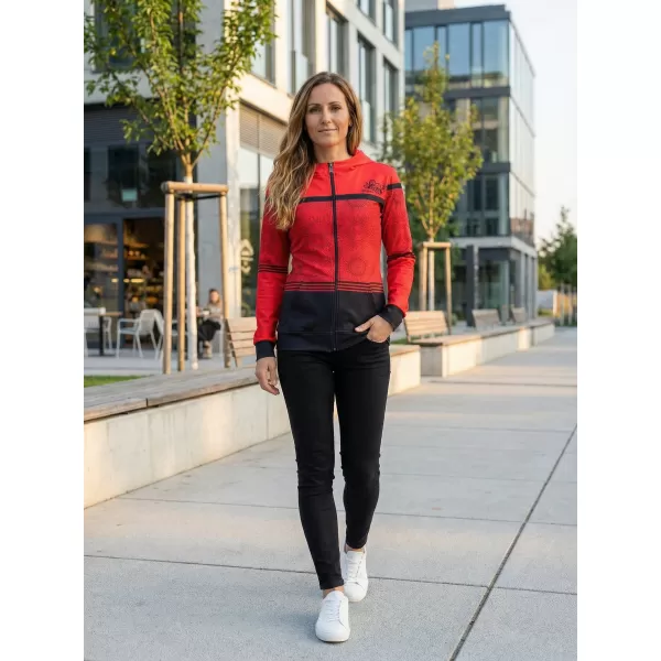 Dámská mikina na zip premium ALTISPORT VOJ/ALW023MI02 ČERVENÁ 
