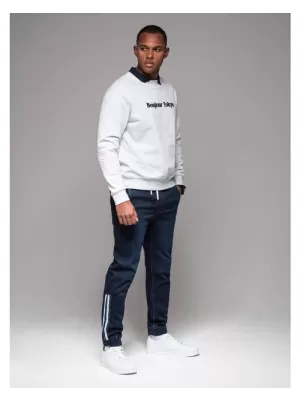 Pánské kalhoty OMBRE OM-PADJ-0156 DARK BLUE