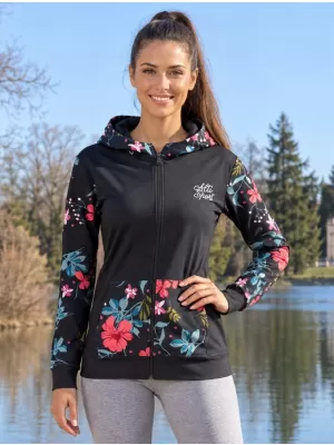 Dámská mikina na zip premium ALTISPORT VOJ/ALW063MI02 ČERNOZELENÁ