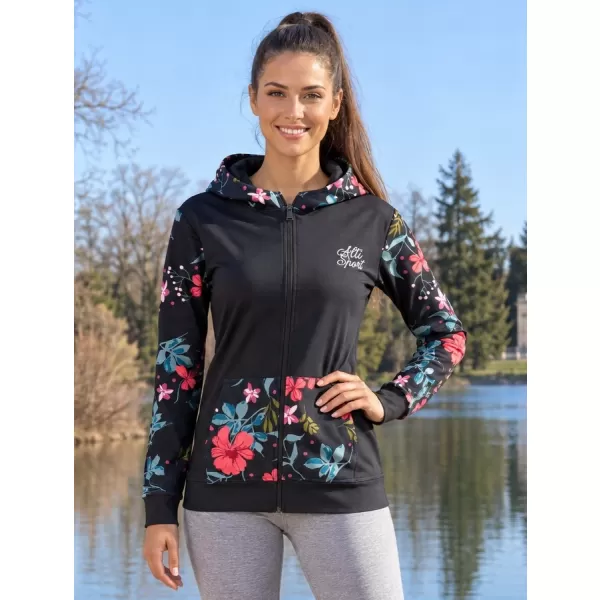  Dámská mikina na zip premium ALTISPORT VOJ/ALW063MI02 ČERNOZELENÁ 