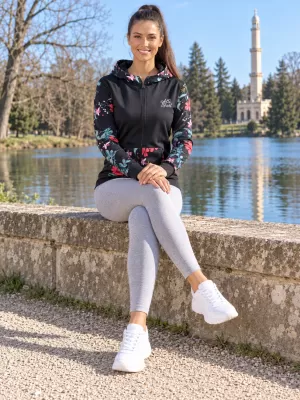Dámská mikina na zip premium ALTISPORT VOJ/ALW063MI02 ČERNOZELENÁ