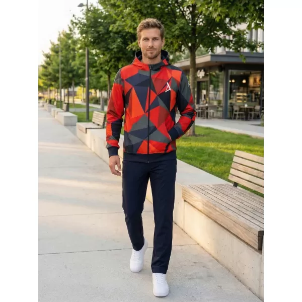  Pánská mikina na zip premium ALTISPORT VOJ/ALM007MI02 ČERVENÁ 