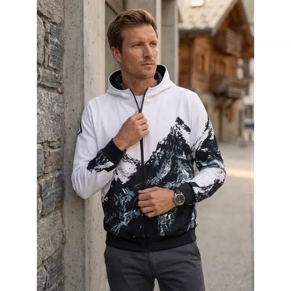  Pánská mikina na zip premium ALTISPORT VOJ/ALM059MI02 BÍLÁ 