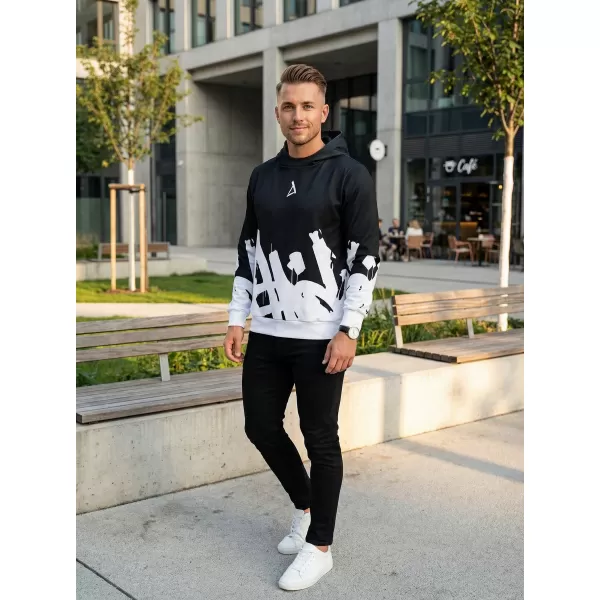  Pánská mikina premium ALTISPORT VOJ/ALM069MI01 ČERNOBÍLÁ 