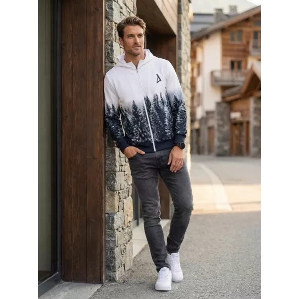  Pánská mikina na zip premium ALTISPORT VOJ/ALM058MI02 BÍLOŠEDÁ 