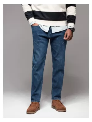 Pánské kalhoty OMBRE OM-PADP-0227 DARK BLUE
