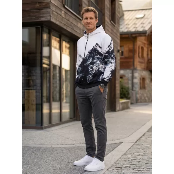  Pánská mikina na zip premium ALTISPORT VOJ/ALM059MI02 BÍLÁ 