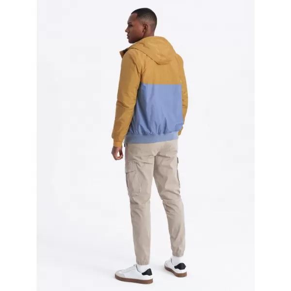  Pánská bunda OMBRE C447 BLUE/DARK GREY/MUSTARD 