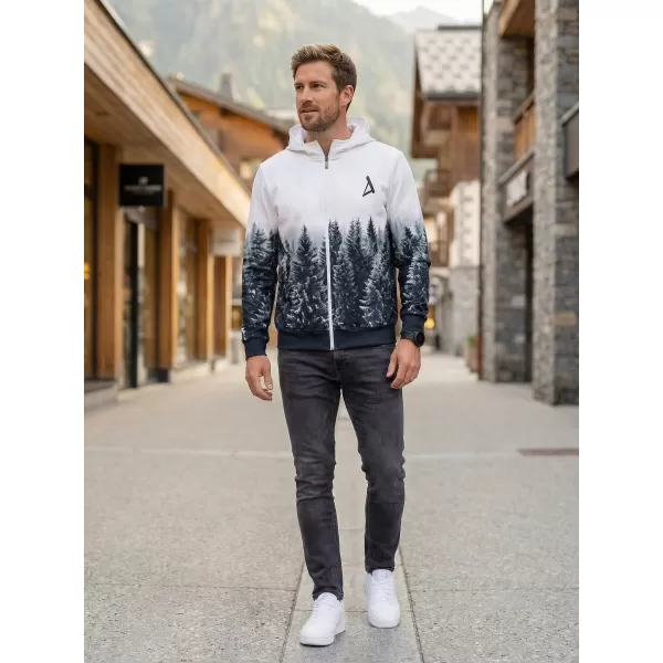  Pánská mikina na zip premium ALTISPORT VOJ/ALM058MI02 BÍLOŠEDÁ 