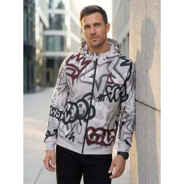  Pánská mikina na zip premium ALTISPORT VOJ/ALM054MI02 TMAVĚ ŠEDÁ 