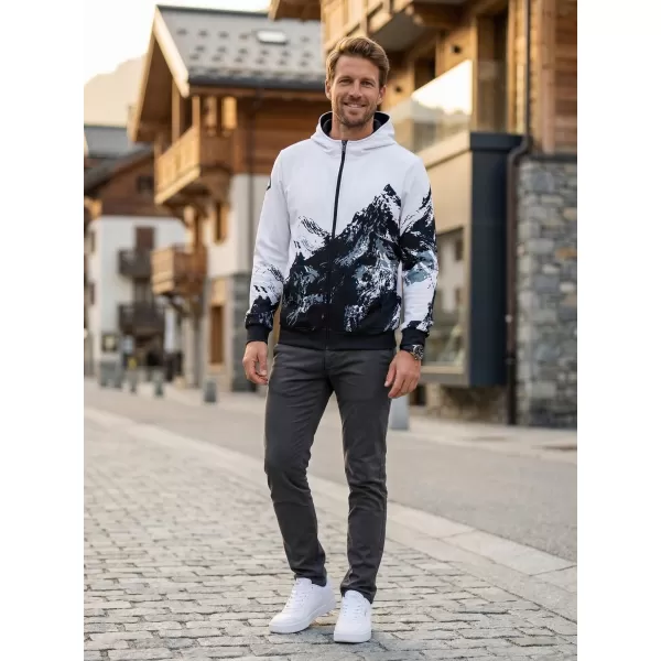  Pánská mikina na zip premium ALTISPORT VOJ/ALM059MI02 BÍLÁ 