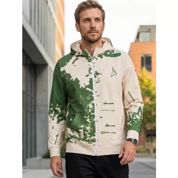  Pánská mikina na zip premium ALTISPORT VOJ/ALM057MI02 ZELENÁ 