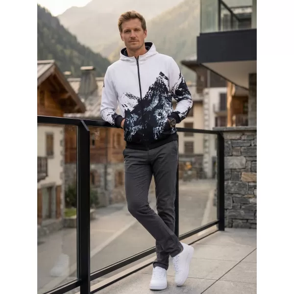  Pánská mikina na zip premium ALTISPORT VOJ/ALM059MI02 BÍLÁ 
