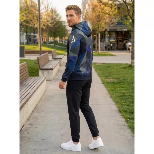  Pánská mikina na zip premium ALTISPORT VOJ/ALM007MI02 TMAVĚ MODRÁ 