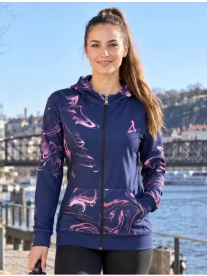 Dámská mikina na zip premium ALTISPORT VOJ/ALW064MI02 MODRORŮŽOVÁ