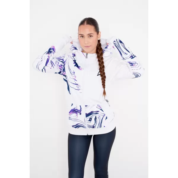  Dámská mikina na zip premium ALTISPORT VOJ/ALW064MI02 BÍLOFIALOVÁ 
