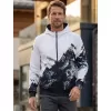 Pánská mikina na zip premium ALTISPORT VOJ/ALM059MI02 BÍLÁ
