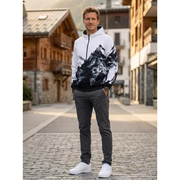  Pánská mikina na zip premium ALTISPORT VOJ/ALM059MI02 BÍLÁ 